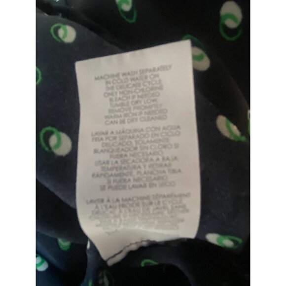 Cabi Oversized Flowy Navy with Stylized Polka Dot Tunic Top M - Picture 5 of 5